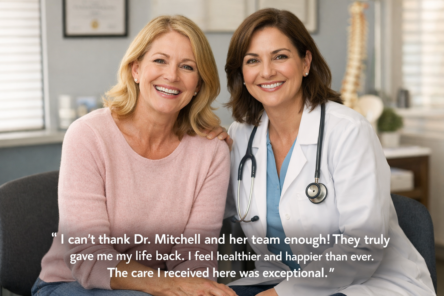 Patient testimonial moment