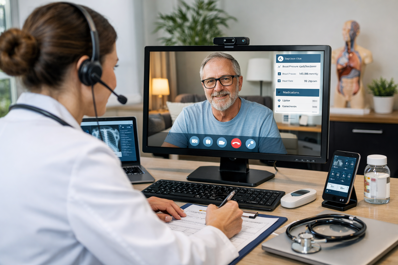 Telemedicine consultation between physician and patient